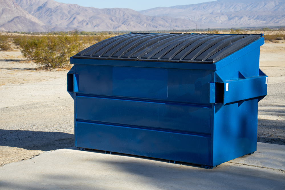 large-blue-commercial-dumpster-trash-recycling
